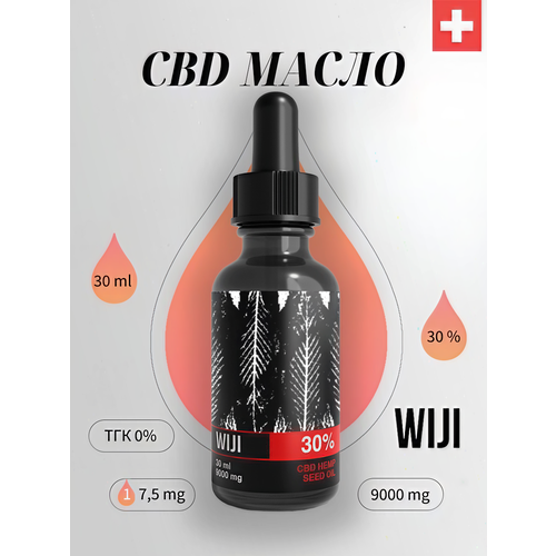 купить за 4940 руб, фото WIJI CBD масло Hemp Seed Oil 30% 30 ml, КБД