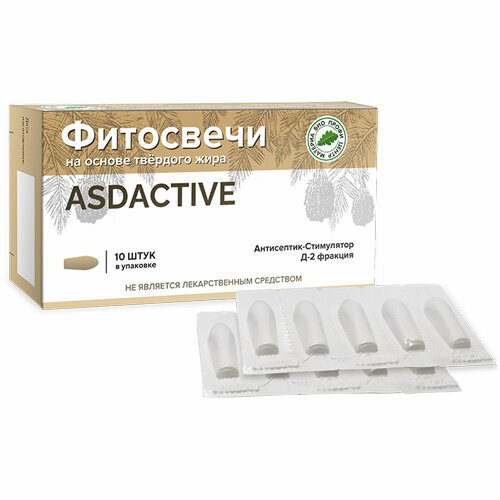 купить за 600 руб, фото Фитосвечи ASDACTIVE с фракцией АСД-2 от (2 упаковок) Материа Био Профи Центр