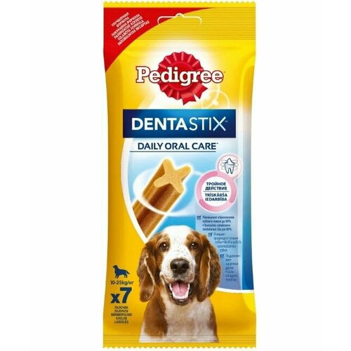 купить за 700 руб, фото Pedigree DentaStix Лакомство педигри дентастикс для собак, для ухода за зубами, 1 упаковка (7 штук) 180г.