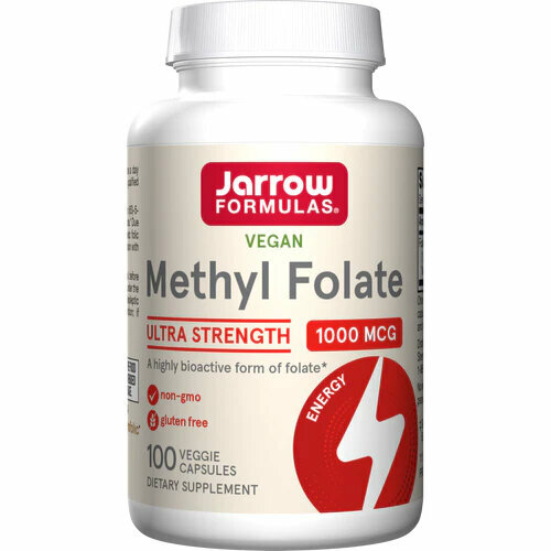 купить за 3590 руб, фото Метилфолат Jarrow Methyl Folate 1000 мкг 100 капсул