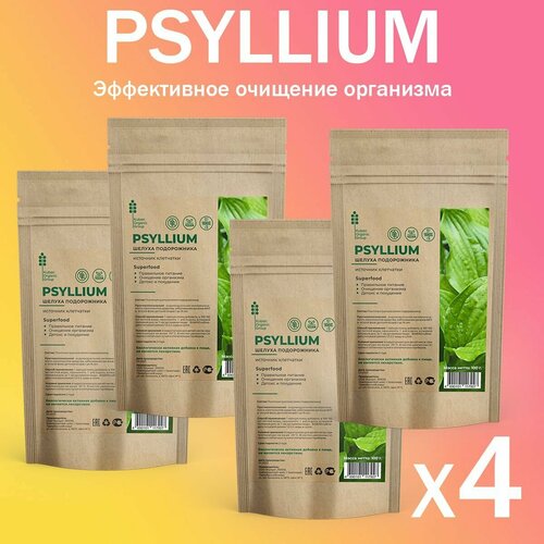 купить за 1195 руб, фото PSYLLIUM superfood пищевая добавка шелуха подорожника в порошке Псиллиум очищение организма