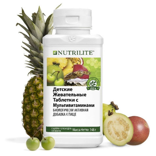 купить за 2200 руб, фото NUTRILITE Детские жевательные таблетки с мультивитаминами (таблетки массой 1235 мг)