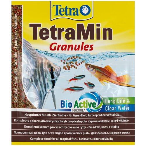 купить за 430 руб, фото Сухой корм  для  рыб, рептилий Tetra TetraMin Granules, 20 мл, 15 г