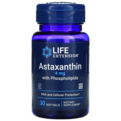 купить за 1748 руб, фото Капсулы Life Extension Astaxanthin with Phospholipids, 50 г, 4 мг, 30 шт.