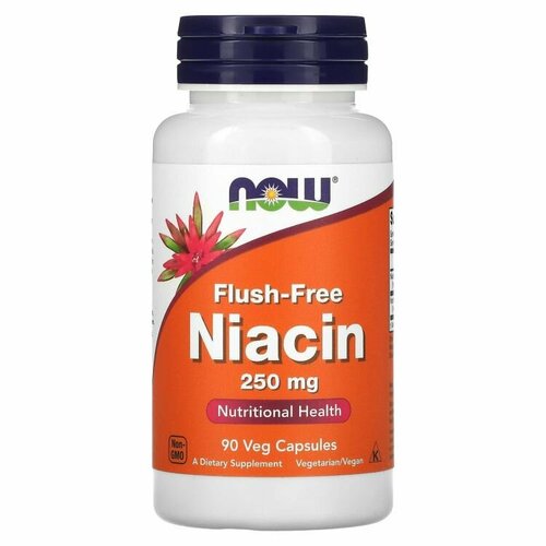 купить за 1788 руб, фото Now Niacin Flush-Free 250 mg 90 капс.