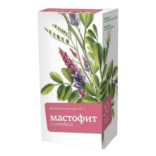 купить за 208 руб, фото Алтайский кедр чай Алтай №5 Мастофит с солодкой ф/п, 2 г, 20 шт.