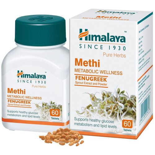 купить за 677 руб, фото Таблетки Himalaya Herbals Methi, 60 шт.