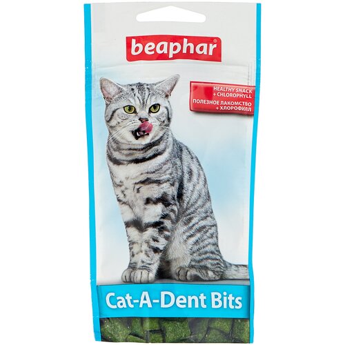 купить за 425 руб, фото Лакомство для кошек  Beaphar Cat-A-Dent Bits, 35 г птица