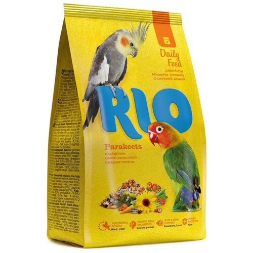 купить за 415 руб, фото RIO корм Daily feed для средних попугаев, 1кг