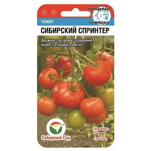 купить за 52 руб, фото Семена Томат Сибирский спринтер 20шт Дет Ранние (Сибирский Сад)