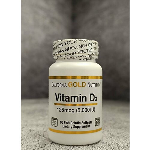 купить за 920 руб, фото Капсулы California Gold Nutrition Vitamin D3 5000 IU, 90 шт.