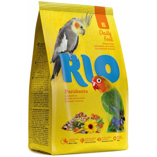 купить за 256 руб, фото RIO корм Daily feed для средних попугаев, 500 г