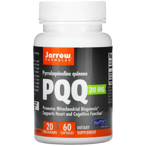 купить за 8680 руб, фото Капсулы Jarrow Formulas PQQ (пирролохинолинхинон), 30 г, 20 мг, 60 шт.