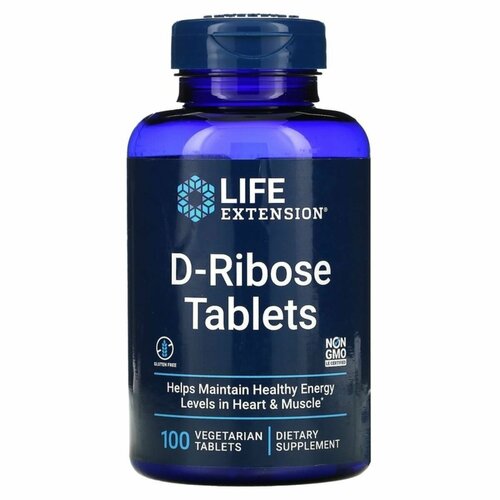 купить за 3950 руб, фото Life Extension D-Ribose Tablets, Д-Рибоза 100 таблеток