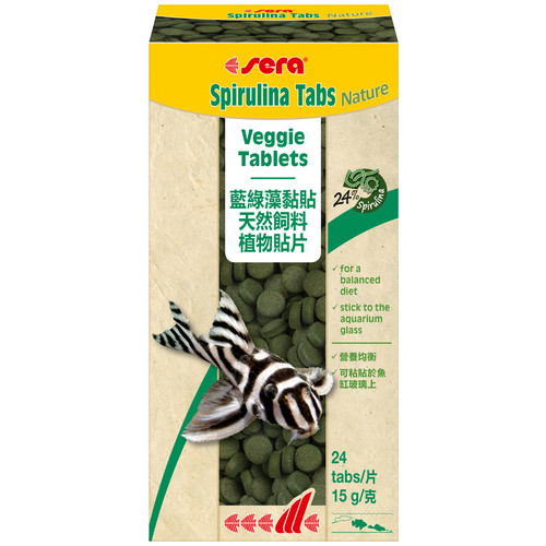 купить за 445 руб, фото Сухой корм  для  рыб Sera Spirulina Tabs Nature, 24 мл, 15 г24 шт. в уп.