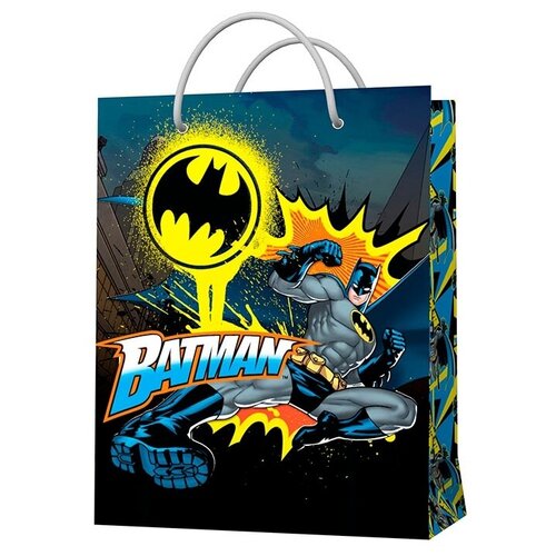 купить за 536 руб, фото Пакет подарочный Batman, большой, 33.5 × 40.6 × 15.5 см, цвет сине-чёрный