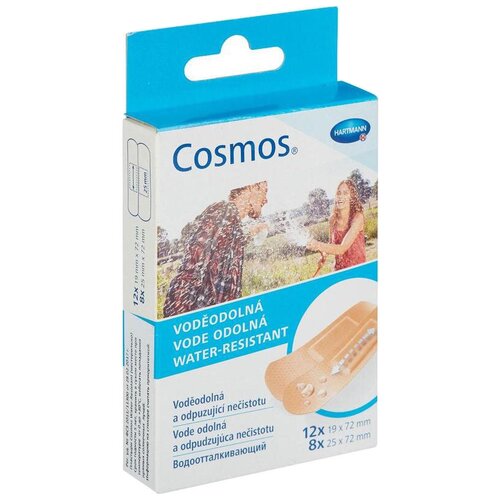 купить за 369 руб, фото Hartmann Cosmos Water-resistant пластырь водоотталкивающий 2 размера, 20 шт. бежевый