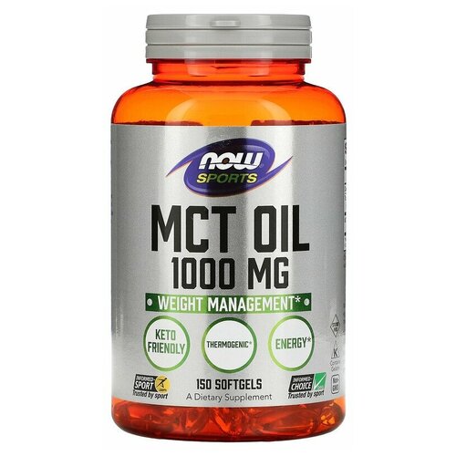 купить за 2489 руб, фото NOW Foods MCT Oil 1000 mg 150 капсул