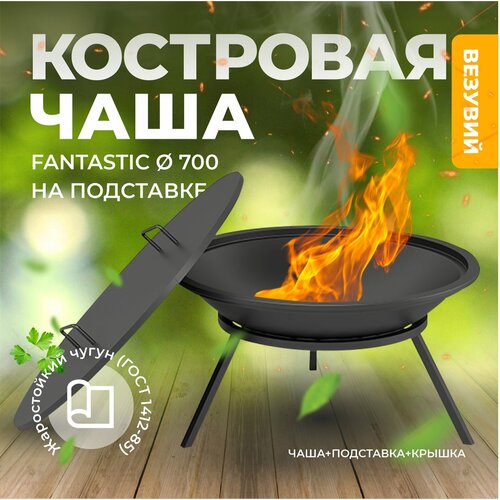 купить за 32616 руб, фото Чугунная костровая костровая Везувий Fantastic с крышкой