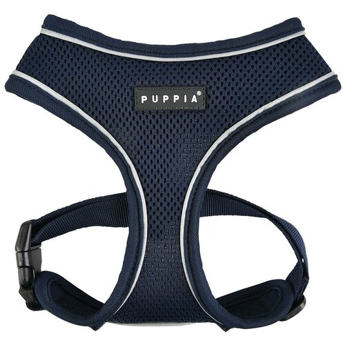 купить за 1872 руб, фото Шлейка Puppia Soft harness pro, обхват шеи 40  см, синий, L