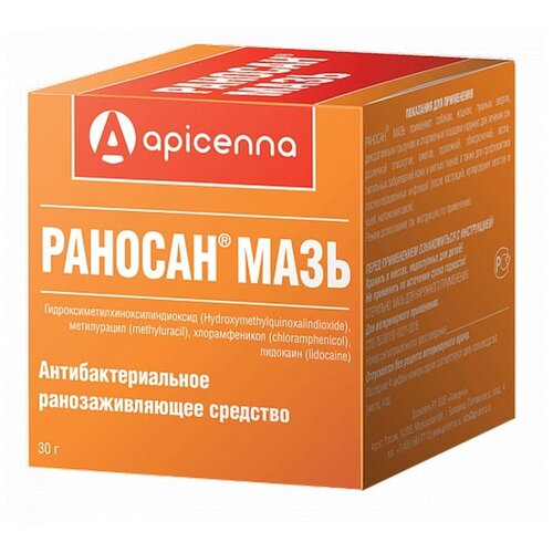 купить за 435 руб, фото Мазь Apicenna Раносан, 30 мл, 30 г, 1уп.