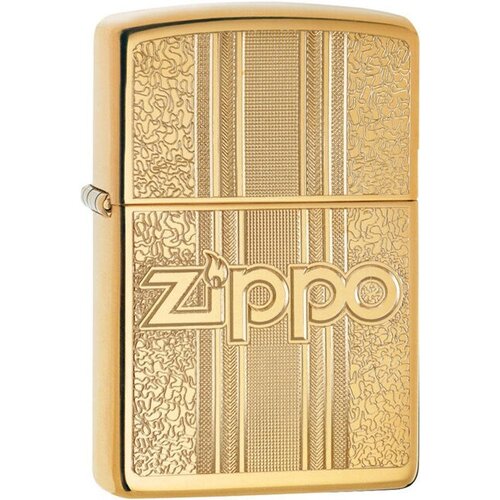 купить за 8090 руб, фото Зажигалка Zippo 29677 Бензиновая Pattern Design High Polish Brass