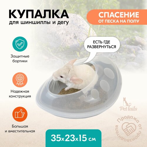 купить за 883 руб, фото Купалка ванночка для грызунов (шиншилл) 