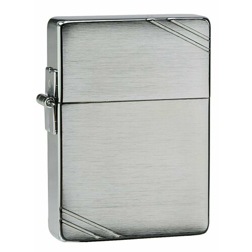 купить за 9259 руб, фото Зажигалка ZIPPO 1935 Replica™ с покрытием Brushed Chrome, латунь/сталь, серебристая, 37x13x52 мм