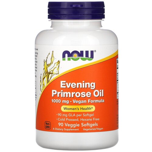 купить за 2950 руб, фото Капсулы NOW Evening Primrose Oil 1000 мг, 180 г, 1000 мг, 90 шт.