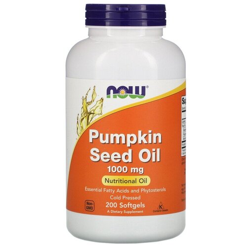 купить за 3590 руб, фото Капсулы NOW Pumpkin Seed Oil 1000 мг, 420 г, 1000 мг, 200 шт.