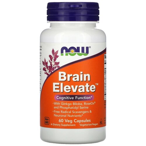 купить за 2600 руб, фото Капсулы NOW Brain Elevate, 150 г, 60 шт.