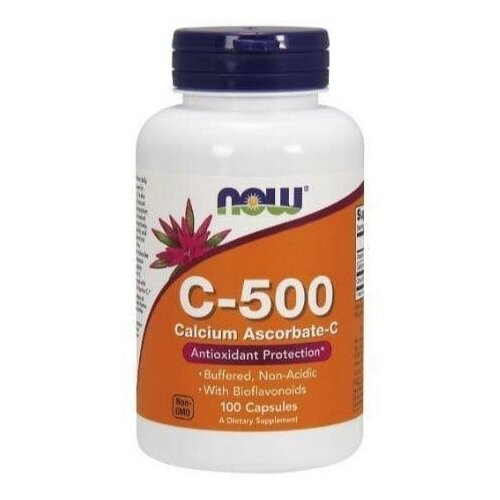 купить за 6500 руб, фото NOW C-500 Calcium Ascorbate 100 vcaps