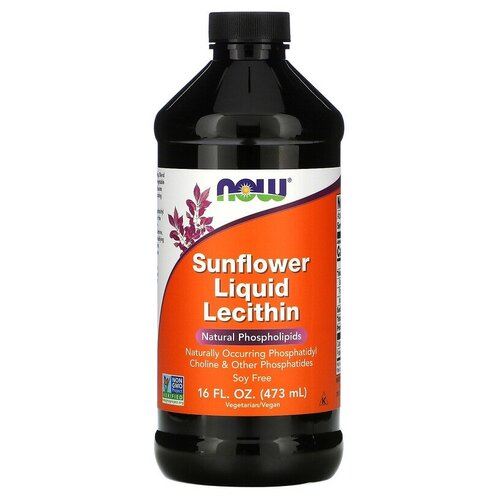 купить за 3780 руб, фото Раствор NOW Sunflower Liquid Lecithin, 150 г, 473 мл