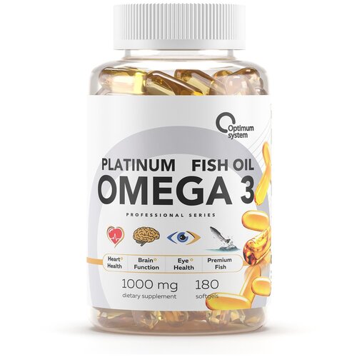 купить за 1497 руб, фото Капсулы Optimum system Platinum Fish oil Omega-3, 90 г, 180 шт.