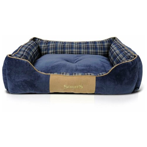 купить за 4030 руб, фото Лежак для собак и кошек Scruffs Highland Box Bed 50х40х13 см 50 см 40 см blue 13 см