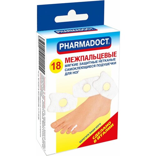 купить за 319 руб, фото Лейкопластырь Pharmadoct Пластырь для ног межпальцевый 18 шт