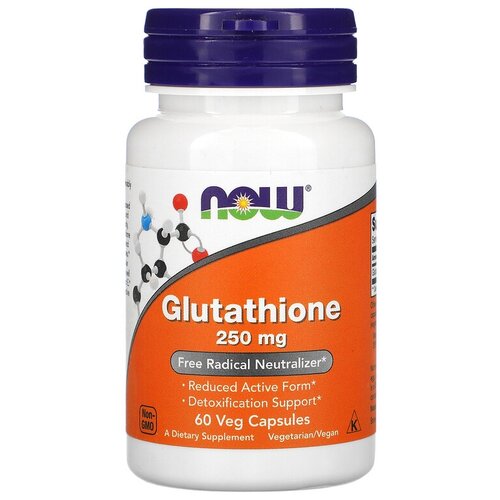 купить за 2318 руб, фото Капсулы NOW Glutathione, 50 г, 250 мг, 60 шт.