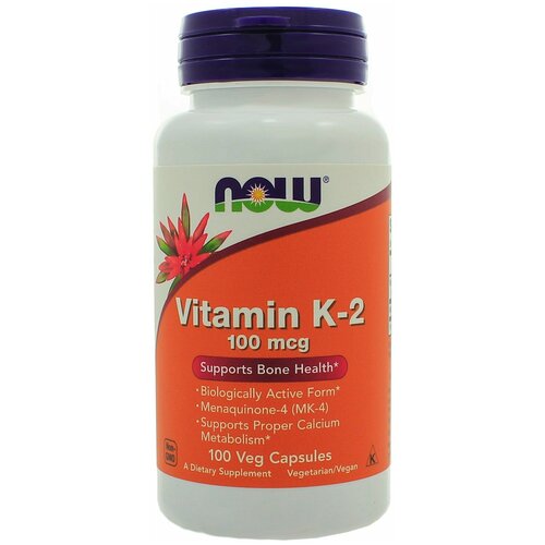 купить за 2389 руб, фото NOW Vitamin K-2 100 mcg, 100 капс.