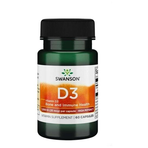 купить за 286 руб, фото Vitamin D3 1000 IU 25 mcg High Potency Витамин Д3 1000 МЕ 60 капсул