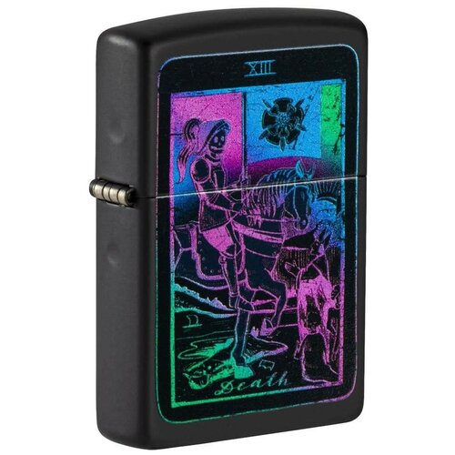 купить за 7336 руб, фото Зажигалка Zippo 49698 бензиновая Tarot Card Black Matte