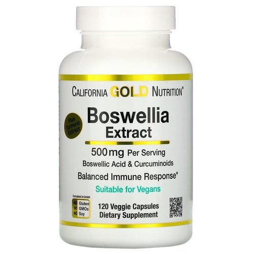 купить за 3109 руб, фото California Gold Nutrition Boswellia Extract вег.капс., 250 мг, 150 г, 120 шт.